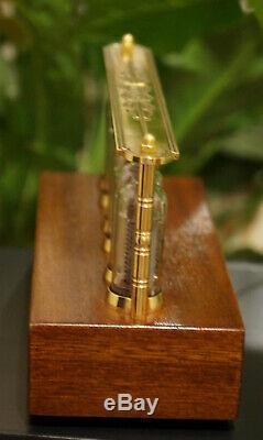 Nixie tubes clock in-14 handmade Mahogany Sapele wood veneered case steampunk
