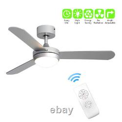 Nordic 42inch Dimmable Ceiling Fan with LED Light 2 in 1 Remote Control 3 Blades