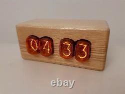 OL Series by Monjibox Nixie Uhr Clock IN12 tubes wooden case