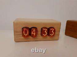 OL Series by Monjibox Nixie Uhr Clock IN12 tubes wooden case