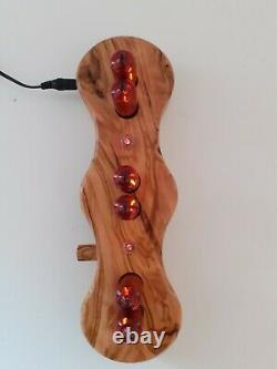 Olive wood Dacian Series by Monjibox Nixie Clock Z570M tubes
