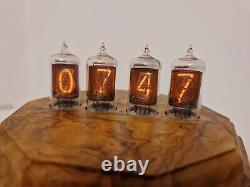 Olive wood ZM1000 Philips tubes Nixie Clock by Monjibox