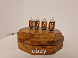 Olive wood ZM1000 Philips tubes Nixie Clock by Monjibox