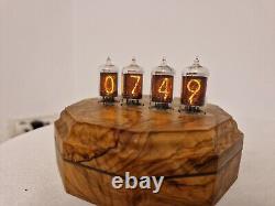 Olive wood ZM1000 Philips tubes Nixie Clock by Monjibox