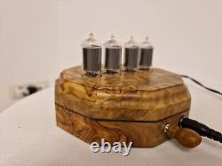 Olive wood ZM1000 Philips tubes Nixie Clock by Monjibox