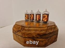 Olive wood ZM1000 Philips tubes Nixie Clock by Monjibox