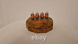 Olive wood ZM1000 Philips tubes Nixie Clock by Monjibox