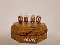 Olive wood ZM1000 Philips tubes Nixie Clock by Monjibox