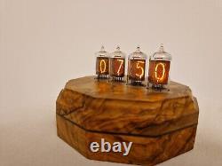 Olive wood ZM1000 Philips tubes Nixie Clock by Monjibox