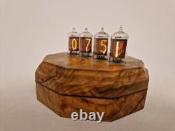 Olive wood ZM1000 Philips tubes Nixie Clock by Monjibox