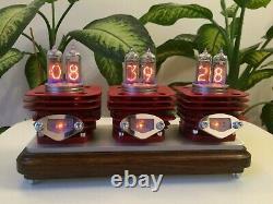 Original Monjibox Clock RED VRUUUM IN14 tubes