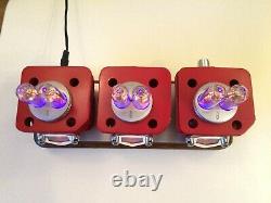 Original Monjibox Nixie Clock RED VRUUUM with IN14 tubes