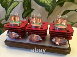 Original Monjibox Nixie Clock RED VRUUUM with IN14 tubes