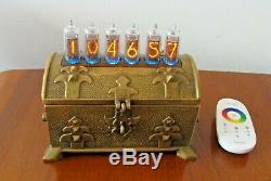 Original Vintage Brass box IN14 Nixie clock Monjibox