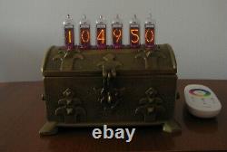 Original Vintage Brass box IN14 Nixie clock Monjibox