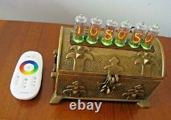 Original Vintage Brass box IN14 Nixie clock Monjibox Nixie