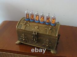 Original Vintage Brass box IN14 Nixie clock Monjibox Nixie