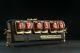 Past Indicator Nixie Tube Clock Soyuz-12 New Of Solid Beech And Brass