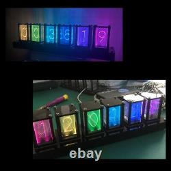 Pseudo Tube Punk RGB Electronic Clock DIY Art Desktop Decoration Birthday Gi CUT