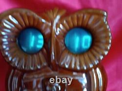 RARE! Nixie Tube Clock Retro Vintage OWL USSR Alarm Electronic Soviet Wall Bird