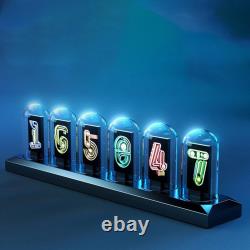 RGB Aluminum Alloy Nixie Tube Clock DIY Digital Tube Clock RGB Clock Analog#