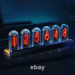 RGB Aluminum Alloy Nixie Tube Clock DIY Digital Tube Clock RGB Clock Analog#