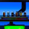 Rgb Glow Tube Clock Desk Digital Clock Birthday Nightstand Nixie Tube Clock