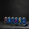 Rgb Glow Tube Clock Desk Digital Clock Study Nightstand Nixie Tube Clock