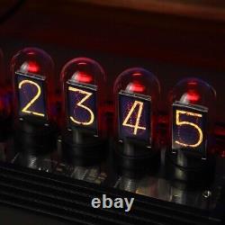 RGB LED Tube Clock Vintage Digital Nixie Clock 6 Bit Time Photo Display IPS Mod