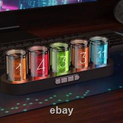 RGB Nixie Tube Clock DIY LED Glow Gaming Desktop Decoration16 Million Colors