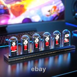 RGB Nixie Tube Clock LED Glows IPS Color Screen DIY Analog Digital Tube Night Li