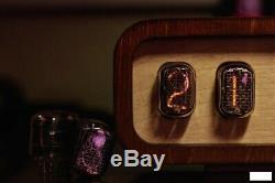 Retro Nixie Tube Clock on soviet tubes IN-12 Unique Gift Vintage Hand Made Clock