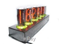 Retro Nixie Tube Clock on soviet tubes IN-18 a wonderful gift for a loved one
