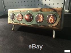 Retro Nixie Tube Clock on soviet tubes IN-2 Unique Vintage Hand Made Best Gift