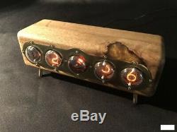 Retro Nixie Tube Clock on soviet tubes IN-2 Unique Vintage Hand Made Best Gift