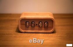Retro Nixie Tube Clock on soviet tubes IN12 with wireless charging Vintage Clock