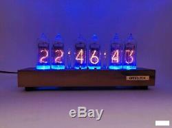 Retro Nixie Tube Clock on soviet tubes Vintage Hand Made Best Gift with Tubes
