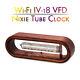 Retro Wooden / Iv-18 Vfd Nixie Tube Alarm Clock Voice Wifi Remote Control