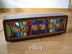 Stained Glass ZVAN by JoVitree artist Nixie Clock tubes Monjibox