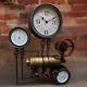 Steampunk Wall Clock Industrial Pipe Hanging Large Rustic Loft Decor Timepiece