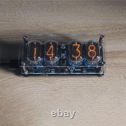 Stylish IN12 Glow Tube Nixie Clock Colorful Background Light Remote Control