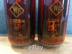 Two Rare Wf Rft Z568m Vintage Red Nixie Numeric Tubes Clock Diy