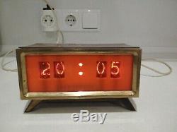 ULTRA RARE! Vintage Russian nixie tube desk clock ELEKTRONIKA 1960s