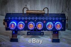 UNIQUE IN-4 Handmade Steampunk Nixie Clock IN-18 Z568M style leather #11