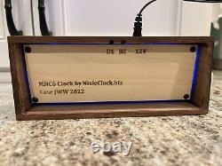 USA Seller IN-8-2 Nixie tube clock, WiFi time and settings, walnut case