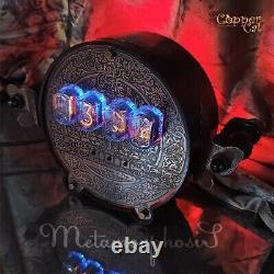 Unique Nixie tube table clock 4xIN-12 Metamorphosis by Copper Cat Art Group