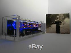 Unique retro style 6 x IN-12 Nixie Tubes Clock acrylic case & backlight & alarm
