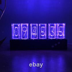 Vintage Digital RGB Nixie Tube Desk Clock 6-tubes Night Light Desktop Clock
