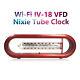 Vintage / Iv-18 Vfd Nixie Tube Alarm Clock Wecker Wooden Wifi Remote Control