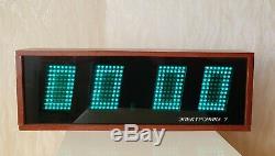 Wall Clock Elektronika 7-06K VFD Tubes Nixie Digital Clock Rare Fully Working